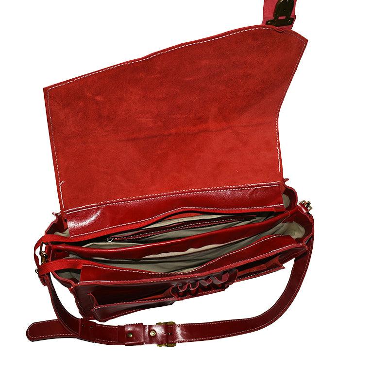 תיק צד גדול לנשים עם כיסים בחזית לתליה על הכתף