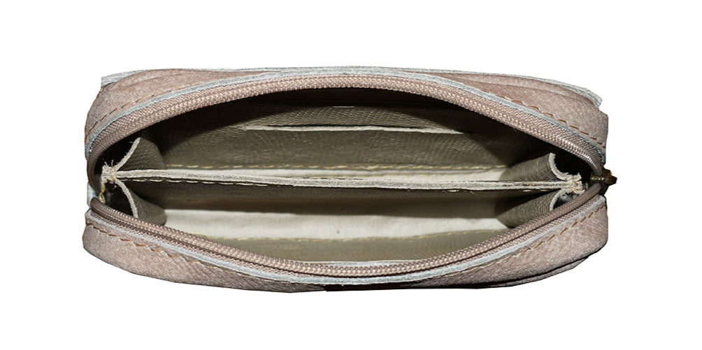 ארנק עור אפריקה בגוון אבן טבעי