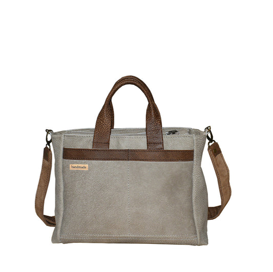 תיק עור אפריקה אבן טבעי בשילוב חום אפריקה