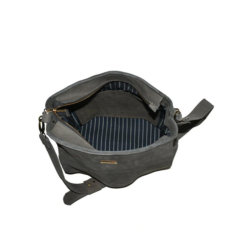 תיק אפור דגם טוסקניה איטלקי אפור מעוצב