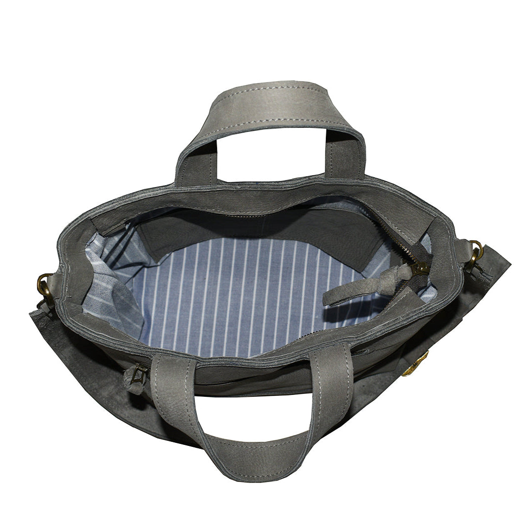 תיק עור אפריקה אפור מחוייט