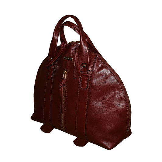 תיק גב גדול מעור SOVAGE איטלקי בורדו מהמם רך