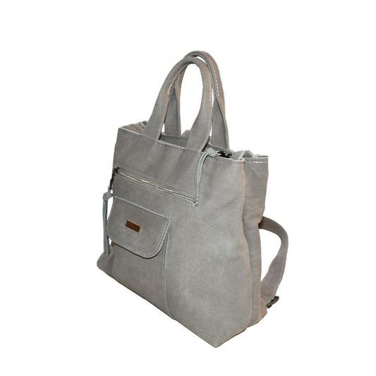 תיק גב אלגנטי לנשים מעור אפריקה בגוון אבן טבעי