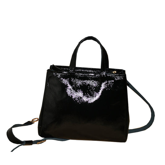 תיק יד מעור שחור לק אלגנט ואצילי