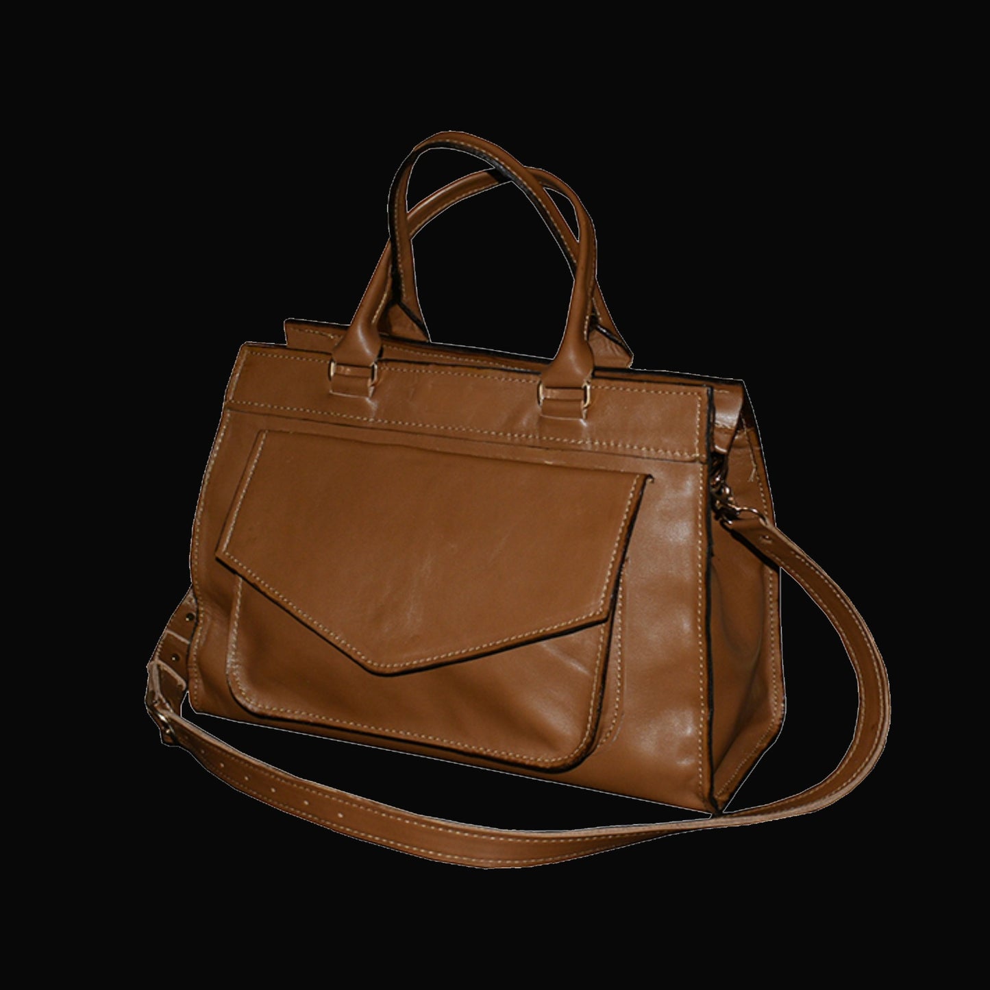 תיק עור אפור אלגנט