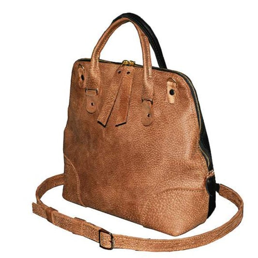 תיק עור איטלקי חום - שחור