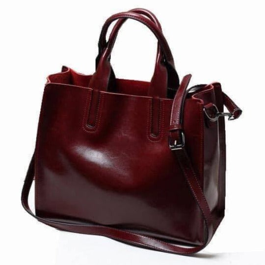 תיק יד מעור בורדו עשיר