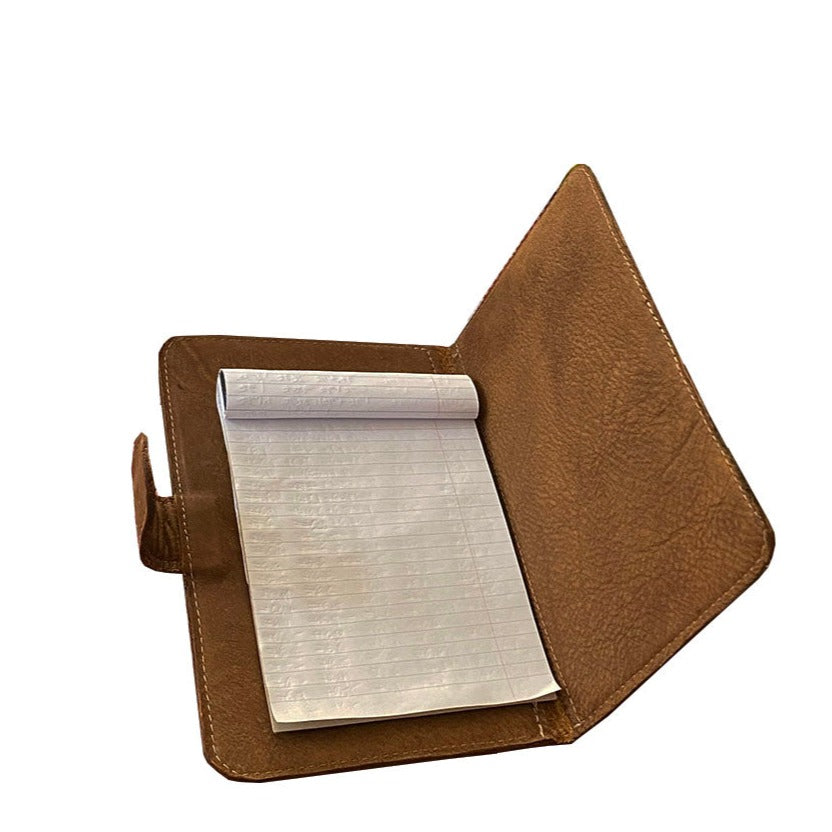 תיקיה מעור אפריקה חום אותנטי לניירת או אייפד