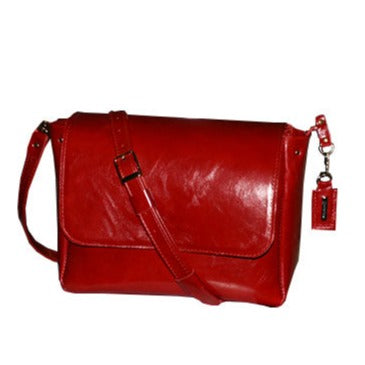 תיק צד מעור אדום אלגנט לתליה על הכתף