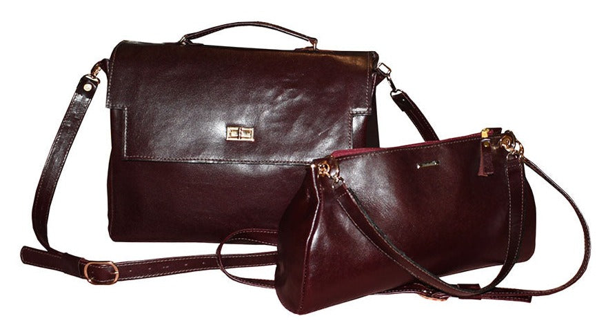 תיק עור בורדו אלגנט, בסיס מעוגל לתליה על הכתף