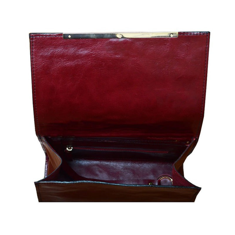 תיק עור איטלקי שחור אלגנט קטן