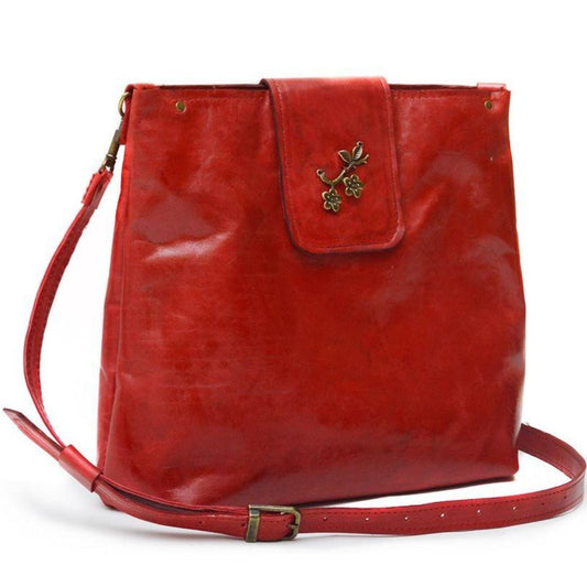 תיק עור איטלקי אדום  מעוצב ואלגנט