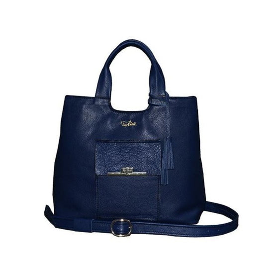 תיק עור איטלקי כחול מחוייט