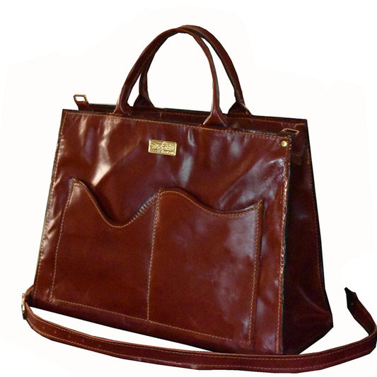 תיק יד מעור ברידג' איטלקי איכותי