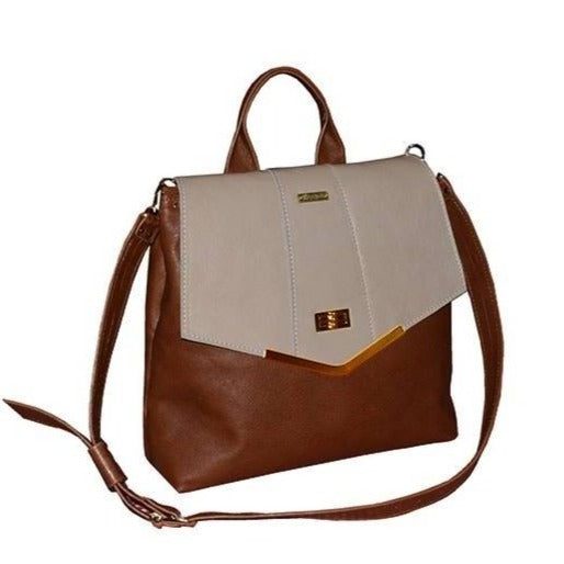 תיק עור איטלקי חמרה בשילוב עור בז'