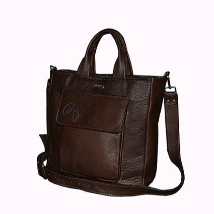 תיק עור איטלקי ירוק זית אפריקה