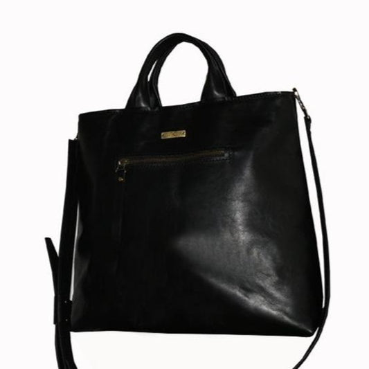 תיק עור איטלקי  שחור