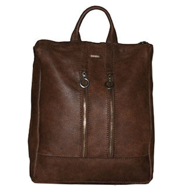 דיזל גב חום עם שני רוכסנים בחזית