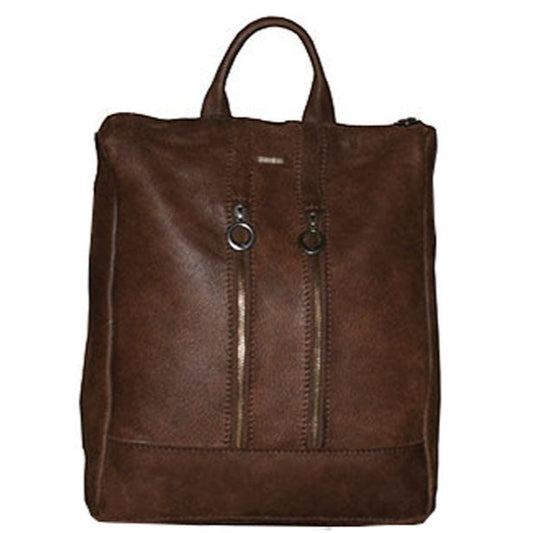 דיזל גב חום עם שני רוכסנים בחזית