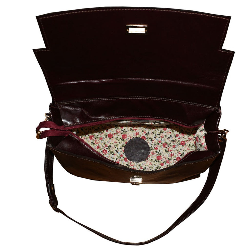 תיק למחשב נייד לנשים מעור בורדו אלגנטי במראה עסקי