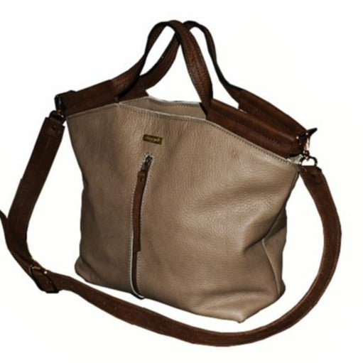 תיק עור איטלקי חום זמש