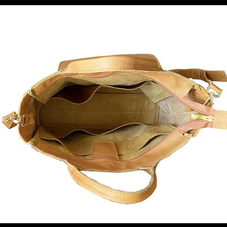 תיק עור איטלקי קאמל