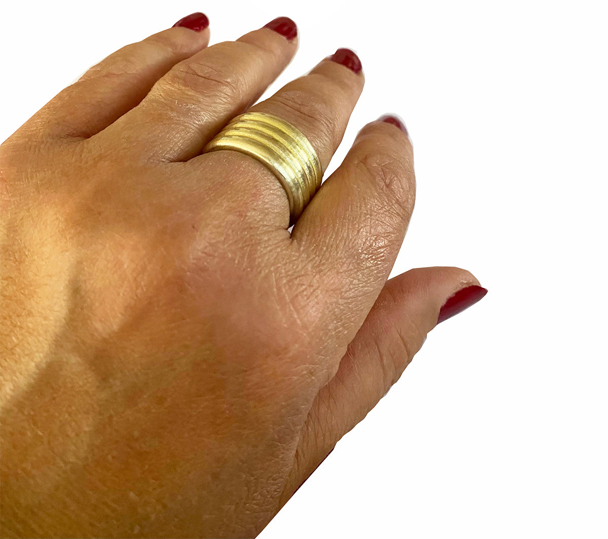 טבעת זהב 14 צהוב קראט רחבה