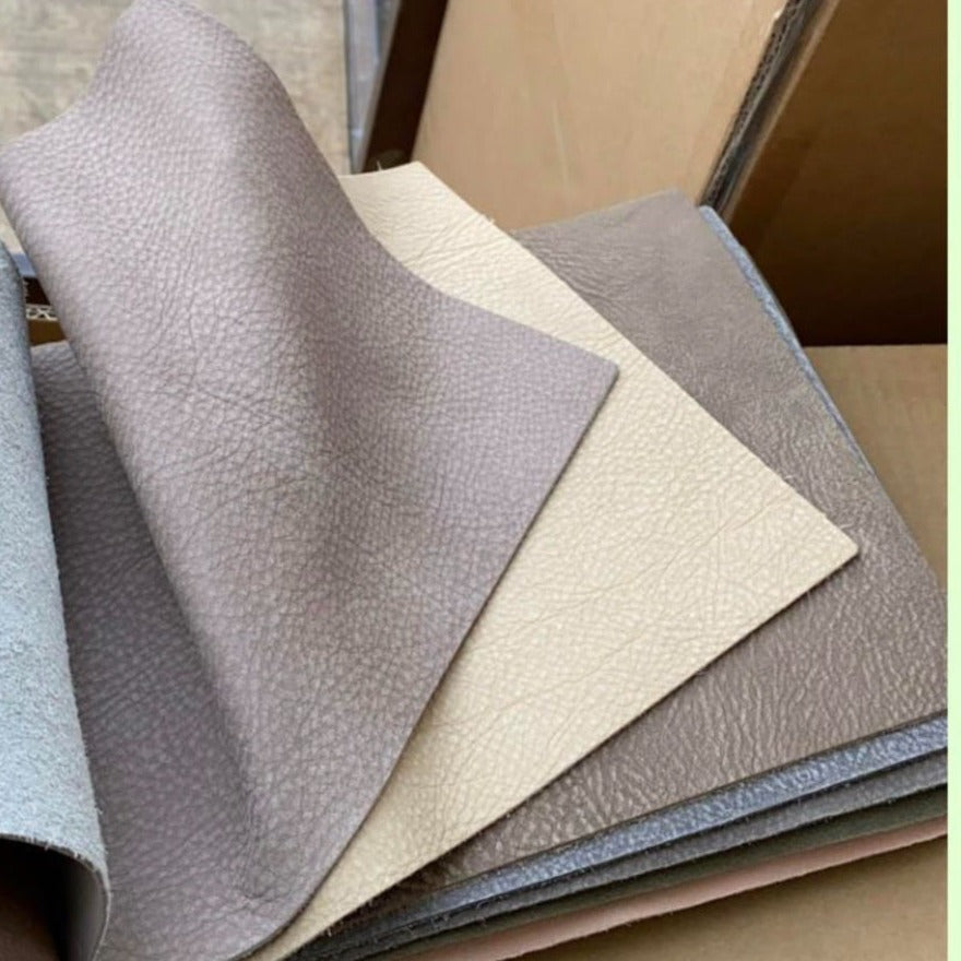 תיק עור בגוון אבן טבעי בשילוב ידיות חום כהה שוקולד