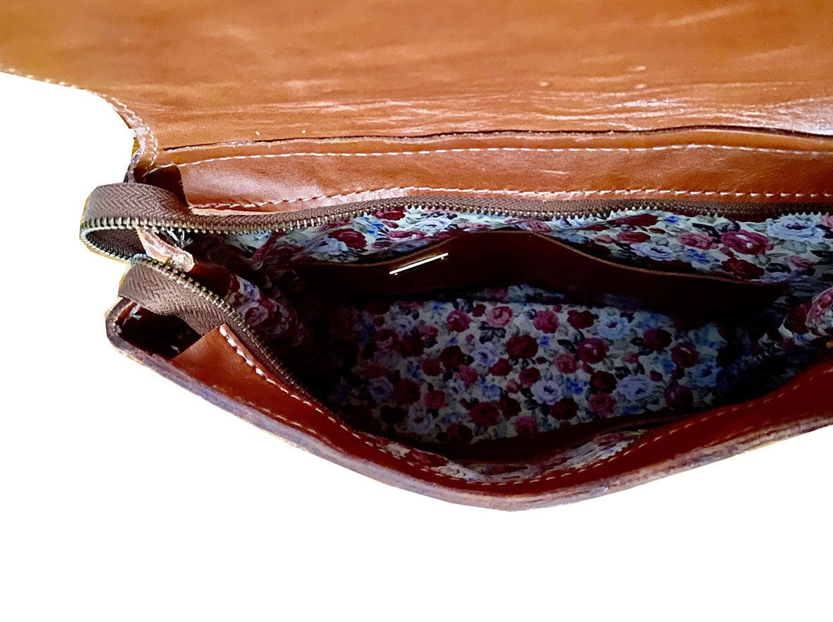 תיק צד מעור איטלקי צבע חום