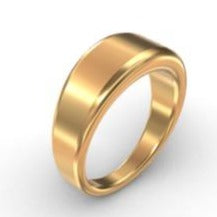 טבעת זהב 14 קראט נוכחת, רחבה ועבה